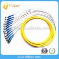 12 cores FC UPC singlemode fan out optic fiber optic pigtail cord